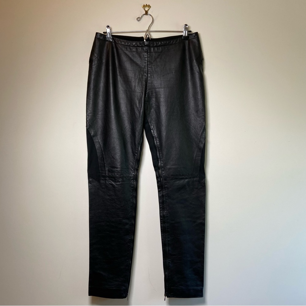 Dirk Bikkembergs Leather Biker Pants